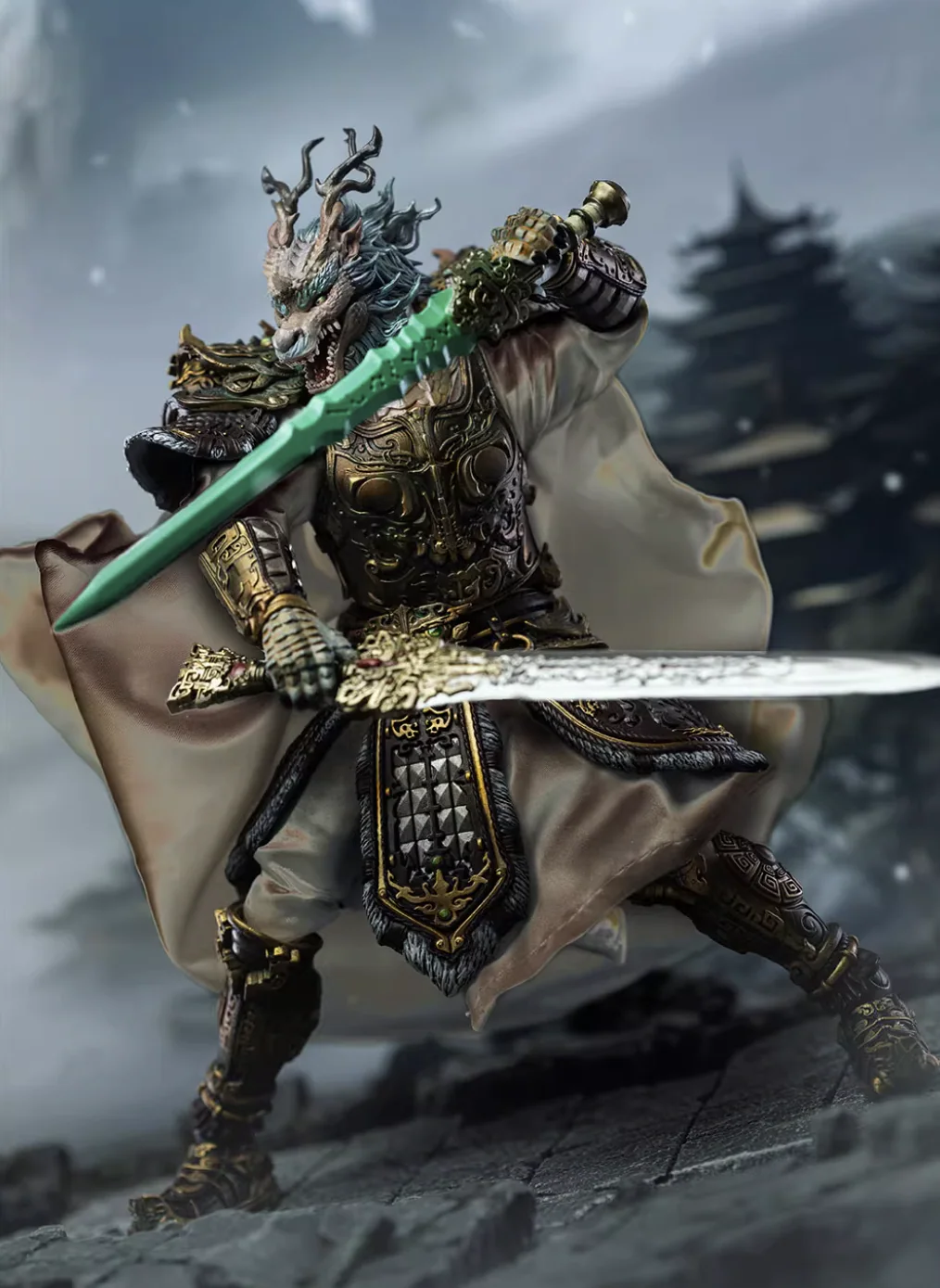 (Preorder) Fancy Realm 1/12 Gold Dragon Warrior action figure with preorder bonus - Image 3