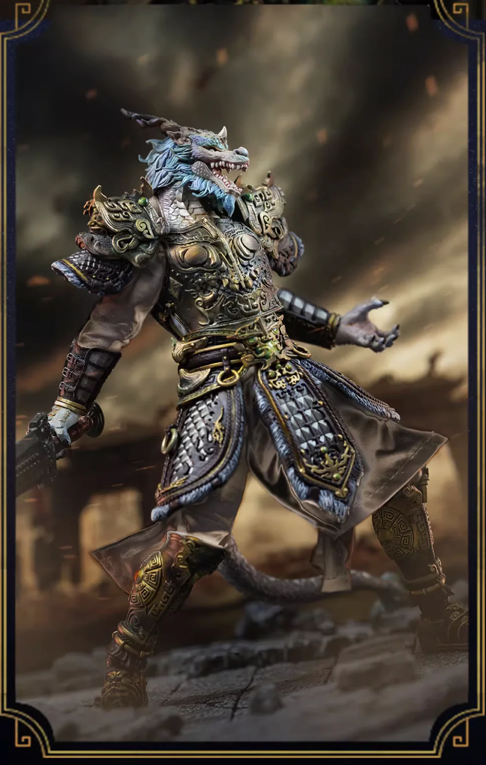 (Preorder) Fancy Realm 1/12 Gold Dragon Warrior action figure with preorder bonus - Image 6