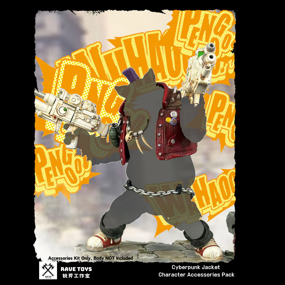 (Preorder) Rage Toys Samurai Force Wave 4 Gullinbursti and Rave Toys Cyberpunk Jacket Character accessories kit - Image 18