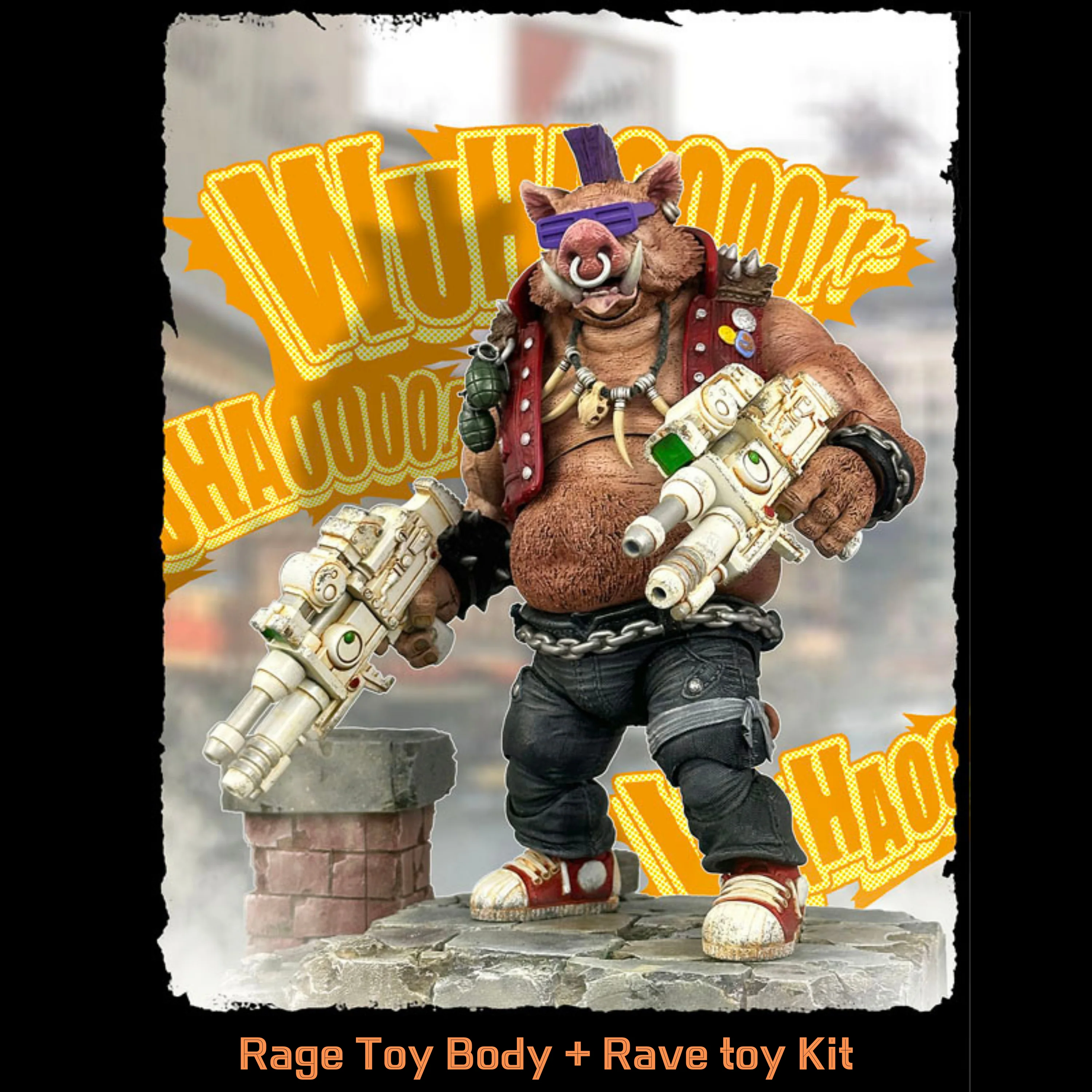 (Preorder) Rage Toys Samurai Force Wave 4 Gullinbursti and Rave Toys Cyberpunk Jacket Character accessories kit - Image 20