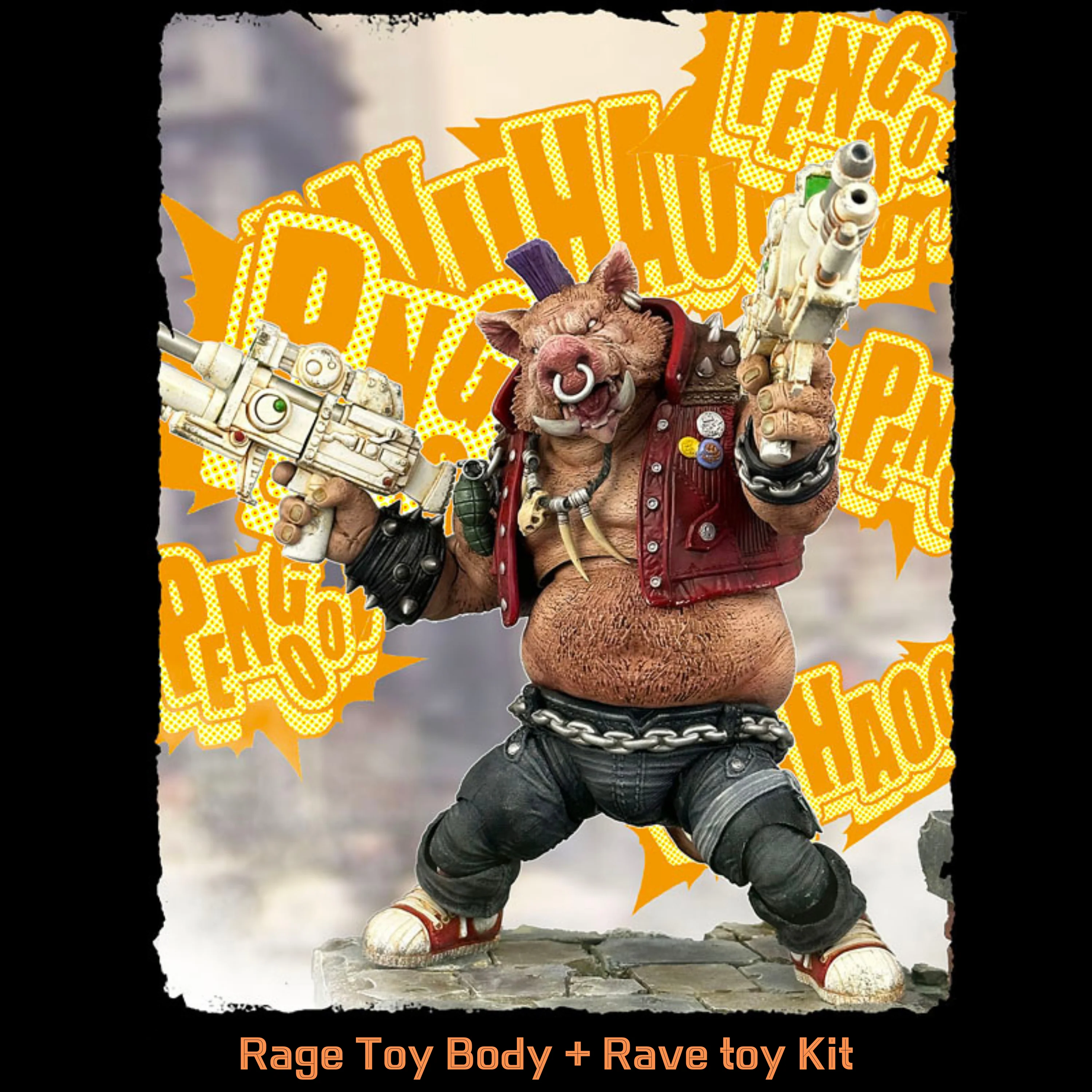 (Preorder) Rage Toys Samurai Force Wave 4 Gullinbursti and Rave Toys Cyberpunk Jacket Character accessories kit - Image 21