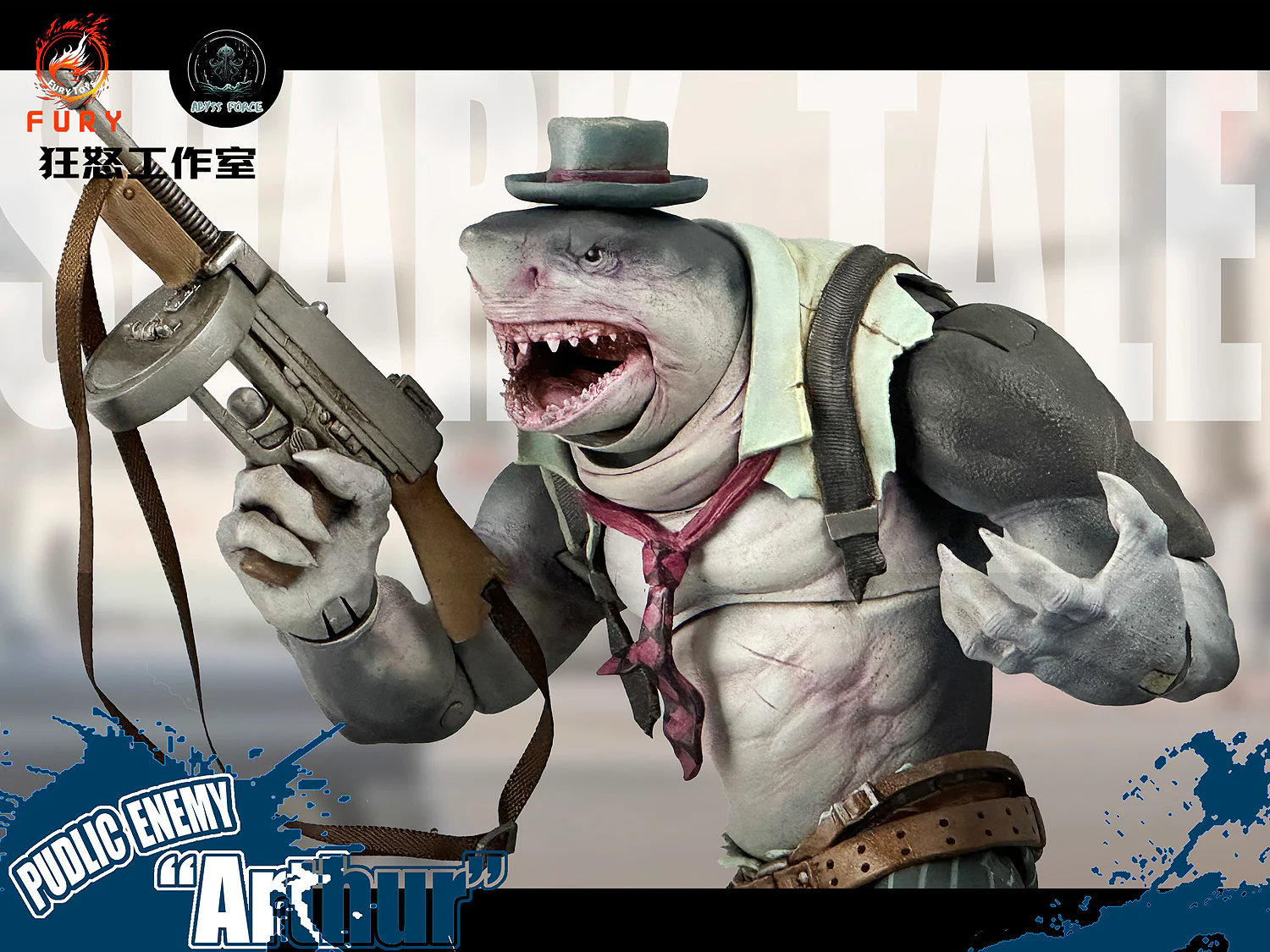 (USA Stock) Fury toys 1/12 Abyss Force wave 1 Shark Squad Action Figure - Image 6